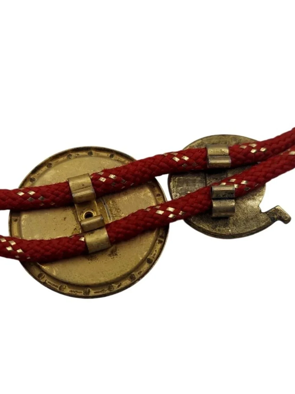Red Bolo Tie Souvenir Slides Stone Mountain GA FL Flamingos Vtg MCM Collectible